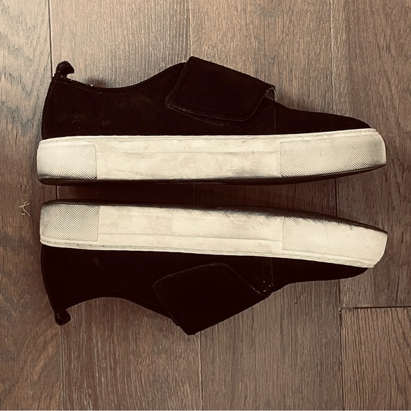 COM+SENS LIDDA WOMENS SHOES BLACK SUEDE LEATHER LOAFERS VELCRO CLOSURE SIZE 10 - Picture 8 of 13